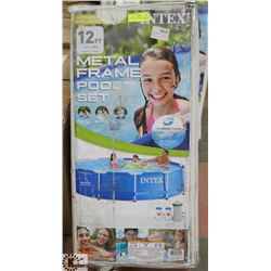 INTEX 12 FOOT METAL FRAME POOL - STORE RETURNS