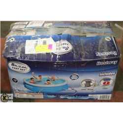 BESTWAY 8 FOOT FAST SET UP POOL WITH PUMP & FILTER