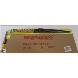 PACK OF 5 NEW RALLY 20" WIPER BLADES