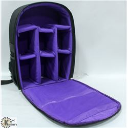 GRAPHY CAMERA BACKPACK BAG PURPLE INTERIOR,