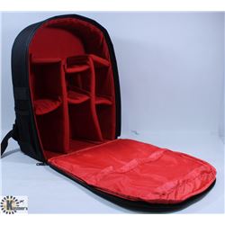 GRAPHY CAMERA BACK PACK BAG, RED INTERIOR, COMES