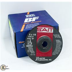 BOX OF 25 SAIT 6" X 1/8" X 7/8" A24R METAL CUTTING