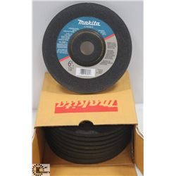 10 MAKITA 6" X 1/4" X 7/8" GRINDING WHEELS, 24