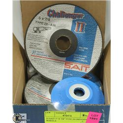 25 SAIT 5" X 7/8" TYPE 29 GRINDING WHEELS