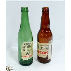 2 ORIGINAL POISON BOTTLES