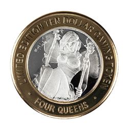 .999 Silver Four Queens Hotel & Casino  Nevada $10 Limited Edition Gaming Token