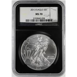 2013 $1 American Silver Eagle Coin NGC MS70 Black Core