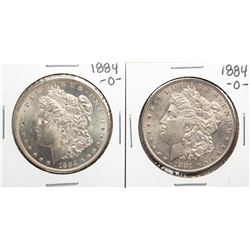 Lot of (2) 1884-O $1 Morgan Silver Dollar Coins