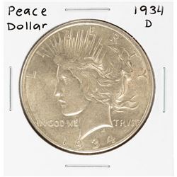 1934-D $1 Peace Silver Dollar Coin