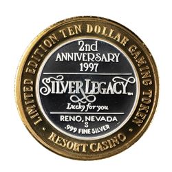.999 Silver Silver Legacy Reno, Nevada $10 Casino Limited Edition Gaming Token