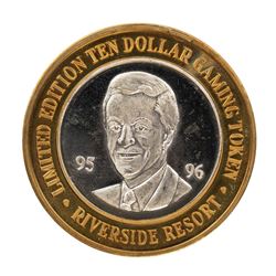 .999 Silver Riverside Resort Hotel & Casino $10 Casino Limited Edition Gaming Token