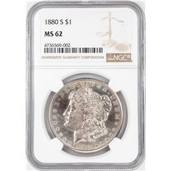 1880-S $1 Morgan Silver Dollar Coin NGC MS62