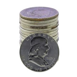 Roll of (20) 1957 Brilliant Uncirculated Franklin Half Dollar Coins