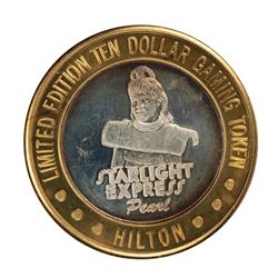 .999 Silver Hilton Las Vegas, Nevada $10 Casino Limited Edition Gaming Token