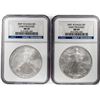 Image 1 : Lot of (2) 2007-W $1 American Silver Eagle Coins NGC MS69 Early Releases