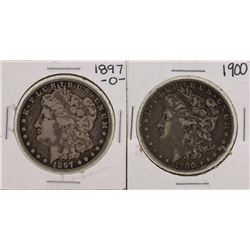 Lot of 1897-O & 1900 $1 Morgan Silver Dollar Coins