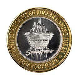 .999 Silver Stratosphere Las Vegas, Nevada $10 Casino Limited Edition Gaming Token