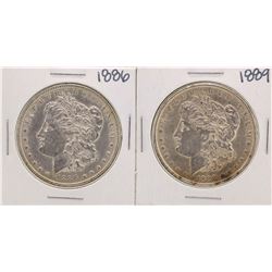 Lot of 1886 & 1889 $1 Morgan Silver Dollar Coins