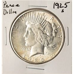 1925-S $1 Peace Silver Dollar Coin