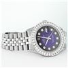 Image 4 : Rolex Mens Stainless Steel Blue Vignette 3 ctw Diamond Datejust 36MM Wristwatch