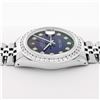 Image 9 : Rolex Mens Stainless Steel Blue Vignette 3 ctw Diamond Datejust 36MM Wristwatch