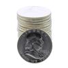 Image 1 : Roll of (20) 1956 Brilliant Uncirculated Franklin Half Dollar Coins