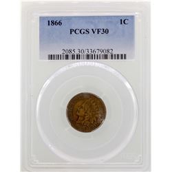 1866 Indian Head Cent Coin PCGS VF30