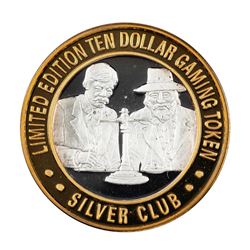 .999 Silver Silver Club Casino Sparks, NV $10 Limited Edition Casino Gaming Token