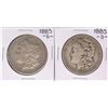 Image 1 : Lot of (2) 1885-S $1 Morgan Silver Dollar Coins