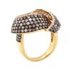 Image 4 : 18KT Rose Gold 2.84 ctw Brown and White Diamond Ring