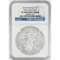 2014-W $1 Proof American Silver Eagle Coin NGC PF70 Ultra Cameo Early Releases
