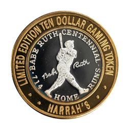.999 Silver Harrahs Casino Reno Nevada $10 Casino Limited Edition Gaming Token