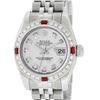 Image 1 : Rolex Ladies Stainless Steel Quickset Diamond & Ruby Datejust Wristwatch With Box