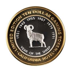.999 Fine Silver Sam Boyd's California Casino $10 Limited Edition Gaming Token