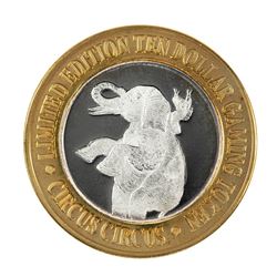 .999 Fine Silver Circus Circus Casino Reno, NV $10 Limited Edition Gaming Token