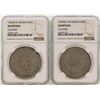 Image 1 : Lot of 1902ZS & 1901MO Mexico Pesos Silver Coins NGC Graded AU Details