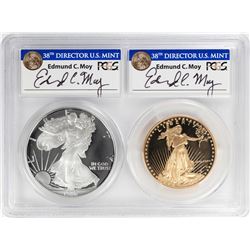 1986 Inaugural Issue American Silver and Gold Eagle Coin Set PCGS PR70DCAM Edmund Moy