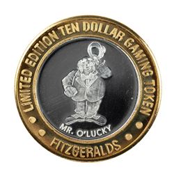 .999 Silver Fitzgeralds Casino & Hotel Reno, Nevada $10 Limited Edition Gaming Token