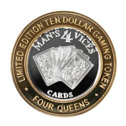 .999 Silver Four Queens Hotel & Casino  Nevada $10 Limited Edition Gaming Token