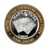 Image 1 : .999 Silver Four Queens Hotel & Casino  Nevada $10 Limited Edition Gaming Token