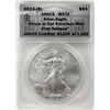Image 1 : 2013-(S) $1 American Silver Eagle Coin ANACS MS70 First Release
