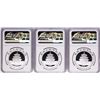 Image 2 : Lot of (3) 2009 China 10 Yuan Modern Commemorative Silver Panda Coins NGC MS67
