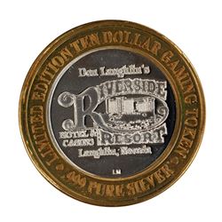 .999 Silver Riverside Resort Hotel & Casino $10 Casino Limited Edition Gaming Token