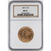 Image 1 : 1881 $10 Liberty Head Eagle Gold Coin NGC MS61
