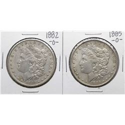 Lot of 1882-O & 1885-O $1 Morgan Silver Dollar Coins
