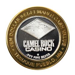 .999 Fine Silver Camel Rock Casino New Mexico $10 Limited Edition Gaming Token