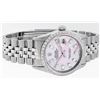 Image 3 : Rolex Mens Stainless Steel Pink MOP Baguette Diamond 36MM Datejust Wristwatch