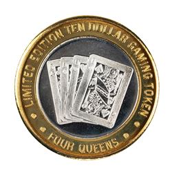 .999 Silver Four Queens Casino Hotel Las Vegas $10 Limited Edition Gaming Token