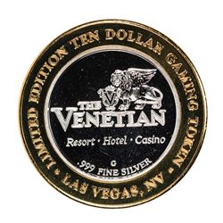 .999 Silver The Venetian Las Vegas, NV $10 Casino Limited Edition Gaming Token