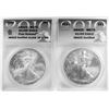 Image 1 : Lot of (2) 2010 $1 American Silver Eagle Coins ANACS MS70 First Release